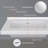72 Inch Solid Surface Double Sink Bathroom Vanity Top with Integrated Dual Sinks, Bright White 2" Thick Modern Countertop, 1.38" Rear Backsplash, Smooth Minimal Design, Waterproof & Easy Install