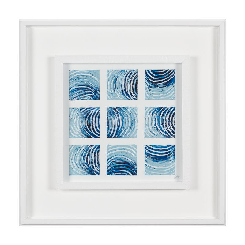 «Ocean Sounds II», une œuvre d'art originale sous verre faite à la main, Ocean Sounds I