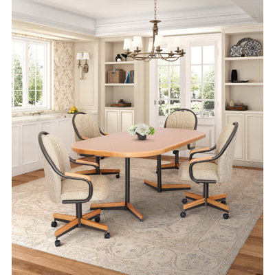 Ensemble de salle à manger extensible à 5 piédestaux 5 pièces