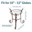Support à globe extérieur traditionnel en acier 9,25 po-113138918