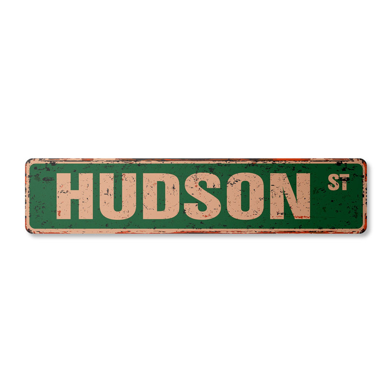 Panneau de signalisation en aluminium Hudson 4 po x 18 po