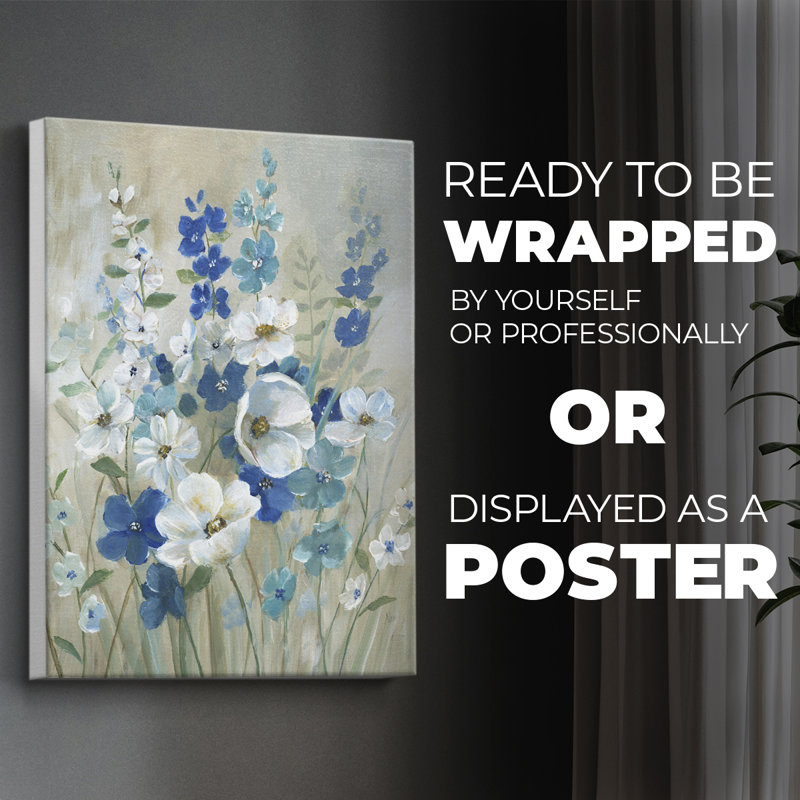 Blue Garden I - Impression sur toile seulement - NON-CADRE