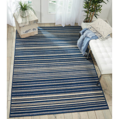 Lido Navy Blue/Cream Indoor/Outdoor Area Rug