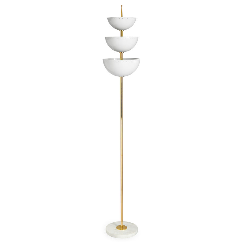 Lisbon 79'' Torchiere Floor Lamp, Ivory
