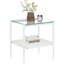 Deux tables d'appoint rectangulaires en verre trempé pour un salon fonctionnel, moderne et relaxant