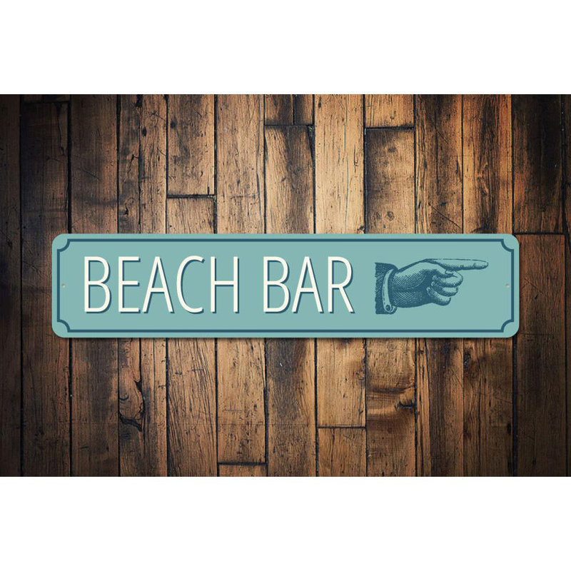 Plaque de plage en aluminium, H 4 po x l 18 po x P 0,04 po