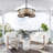 23in. Outdoor Ceiling Fan with Light and APP Control, Farmhouse Waterproof Plug In Smart Caged Ceiling Fan with Hook For Patios