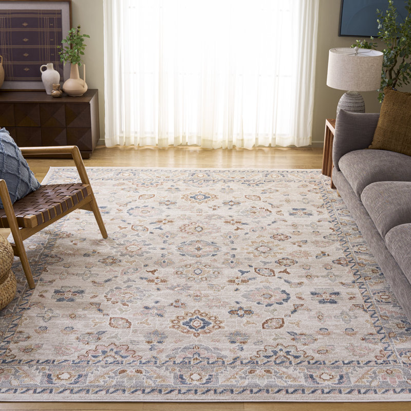 Tapis oriental beige / gris Eeli, Rectangle 8 pi x 10 pi