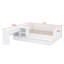 Lit plateforme en bois avec tiroirs, tablettes et coiffeuse-1434319076