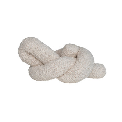 Woven Cotton Boucle Knot Design Pillow