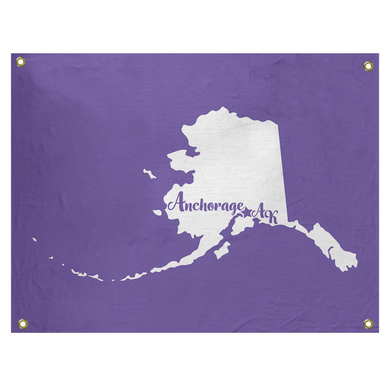 Tapisserie murale alaska ancrage, H 50 po x l 59 po, Mauve