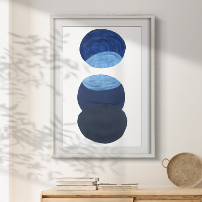 Ultramarine Orbs I -Framed Print