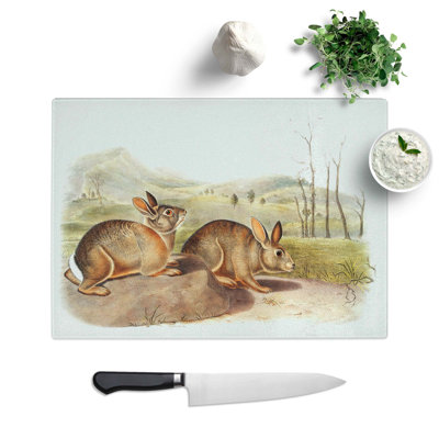 Tempered Glass Bachmans Hares Chopping Board