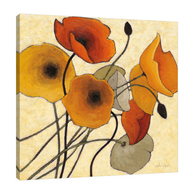 «Pumpkin Poppies II» par Shirley Novak - impression sur toile tendue