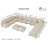 14 Seat Corduroy Convertible Modular Sectional Sofa With Storage, 12 Back Cushion 12 Throw Pillow-417269819