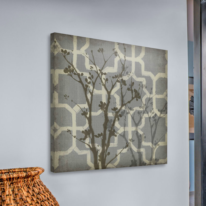 "Silhouette & Pattern V" Print on Wrapped Canvas, 18" H x 18" W x 1.5" D