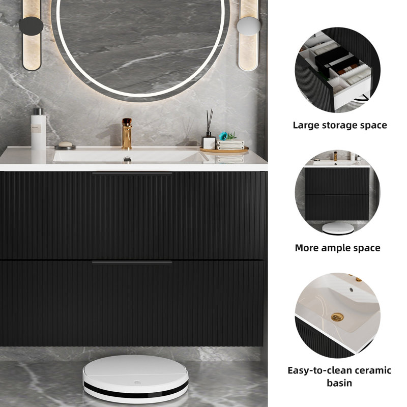 Meuble-lavabo 36 po avec lavabo en céramique