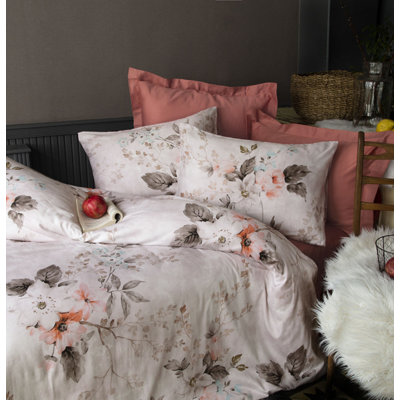 Satin Floral Duvet Cover