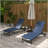 Chaise Lounge Outdoor, 2 Piece Lounge Chair With Wheels, Tanning Chair With 5 Adjustable Position For Patio, Beach, Yard, Pool-1975249986