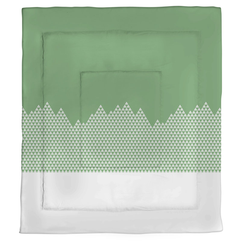 Édredon simple réversible Katelyn Elizabeth Mountain, Édredon simple TG, Vert