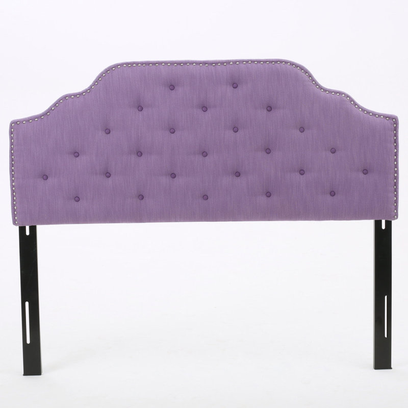 Tufted Upholstered Headboard Queen Size, Solid Wood Head Board With Durable Metal Legs, Adjustable Height Queen Headboard With Nailhead Trim,Fabric Headboard In Modern Button Tuffted Design