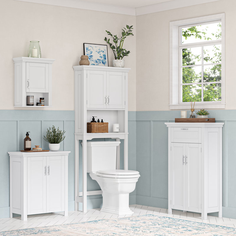 Armoire de rangement à deux portes avec tablette réglable RiverRidge Somerset - blanc