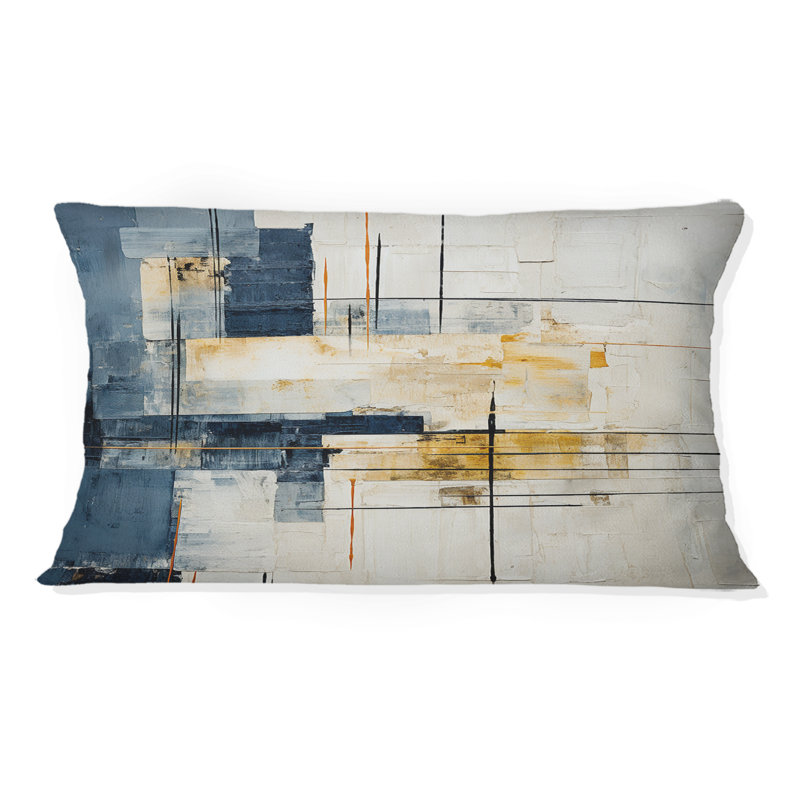 Coussin décoratif bleu et blanc Timeless Minimalisme I
