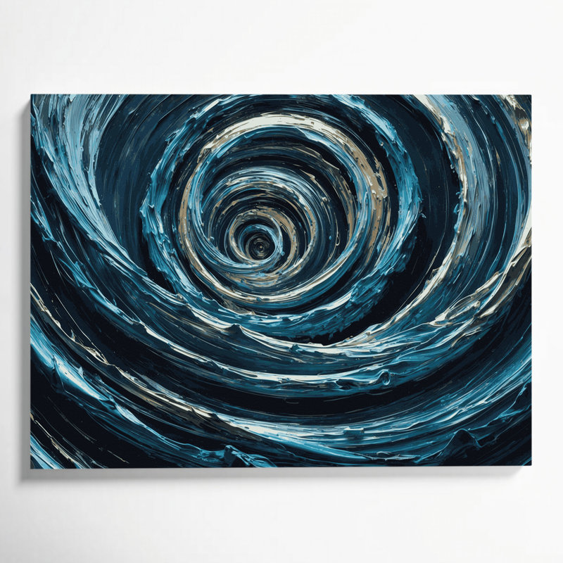 Art mural sur toile gris, H 11 po x l 14 po