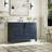 Freestanding 48" W x 35" H Solid Wood Bathroom Vanity With Carrara White Cultured Marble Countertop And Ceramic Single Sink,Navy Blue-1077425634-1077425633