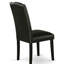 Chaises de salle à manger Encinal Parson - Ensemble de 2 chaises rembourrées en similicuir noir à garniture cloutée-191663938-191662270