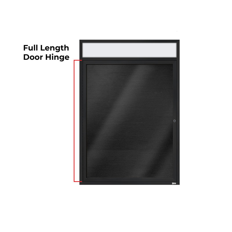 Carte à fixation murale délimitée directory cabinet, Noir thermolaqué, Un, H 48 po x l 36 po