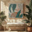 «Tropical Leaves II», reproduction sur toile avec cadre-1359168699-1359168700