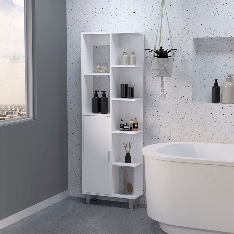 Modern Style Bathroom Cabinet, Linen Cabinet With Storage Shelf