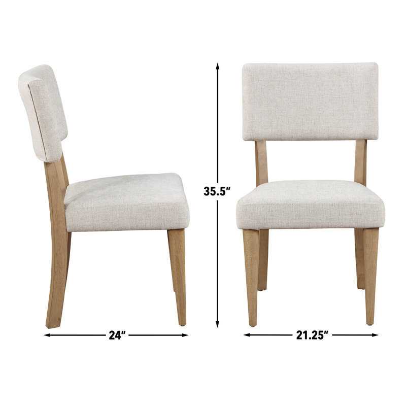 Chaise rembourrée en bois Colvin, Brun