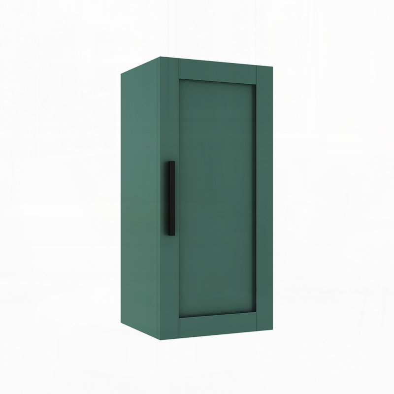 14" Wall-Mounted Floating Bathroom Vanity Side Cabinet with a Door and a Shelf