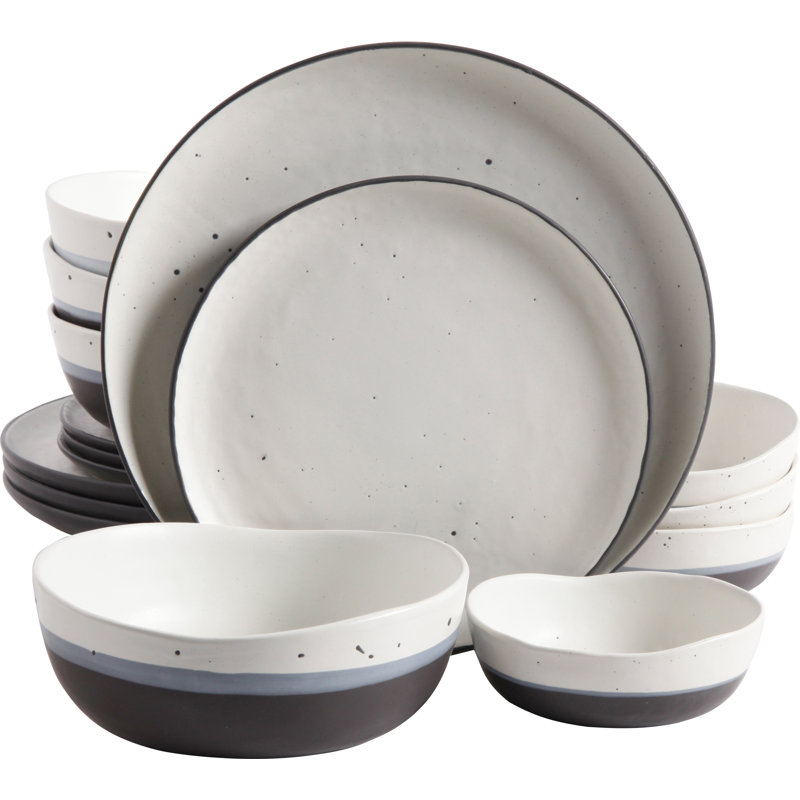 Rhinebeck 16 Piece Double Bowl Dinnerware Set