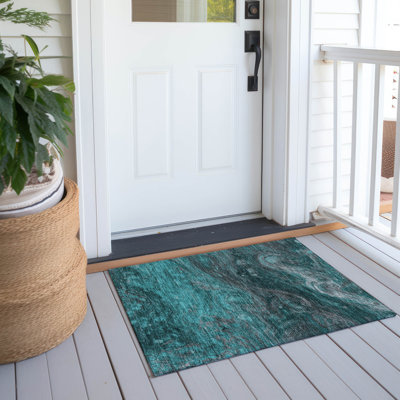 Alfonzo Stain Resistant Abstract Area Rug