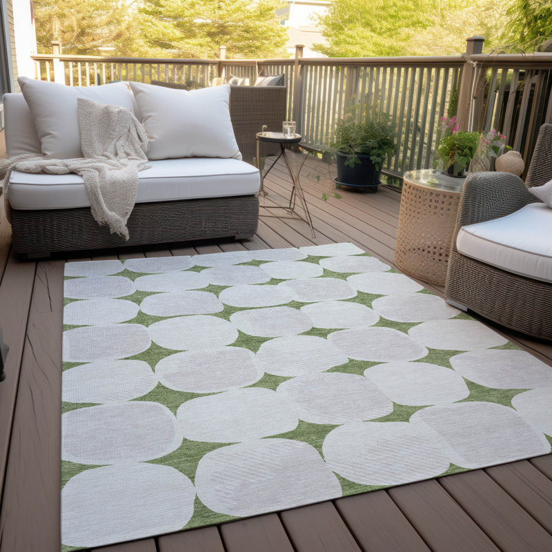 Malek Abstract Indoor / Outdoor Rug, Rectangle 8' x 10'