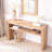 Rustic Solid Wood Console Table with Storage Shelf