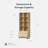 70.9''H*28.34"W 4-Tier Bookcase With Storage Cabinet-301008960