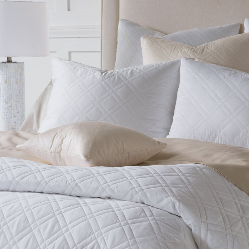 Coperta Cotton Pillow Sham, White, Standard