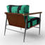 Fauteuil d'appoint rembourré Walt Crossing Paths II-660845849