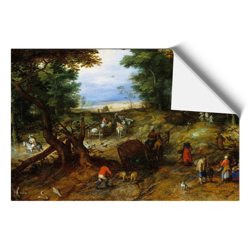 A Woodland Road with Travellers by Pieter Bruegel The Elder - Frameless Print, 42cm H x 59cm W x 0.1cm D