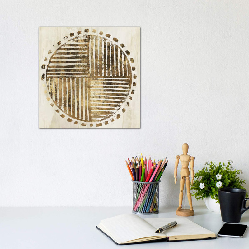 African Lines I by Eva Watts - Wrapped Canvas Painting, 30.48 cm H x 30.48 cm W