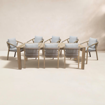 Joly 87" Acacia Patio Dining Set