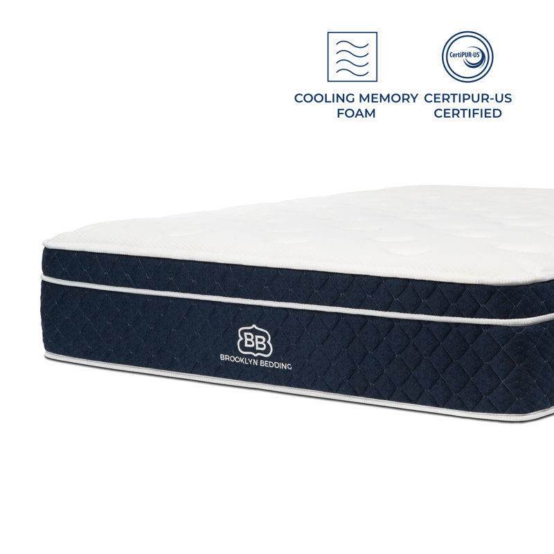 Brooklyn King 14" Plush Hybrid Mattress with Cooling Gel Foam