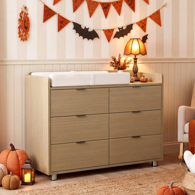 Lamello 6-Drawer Changing Table Dresser With Change Pad
