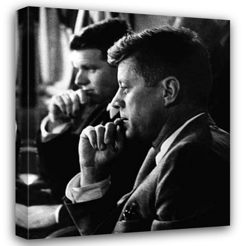 JFK avec Robert Kennedy, 1960 IMA-T272, H 17 po x l 15 po