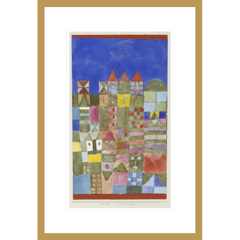 Marjamshouse par Paul Klee, impression giclée encadrée, H 21,75 po x l 14,93 po