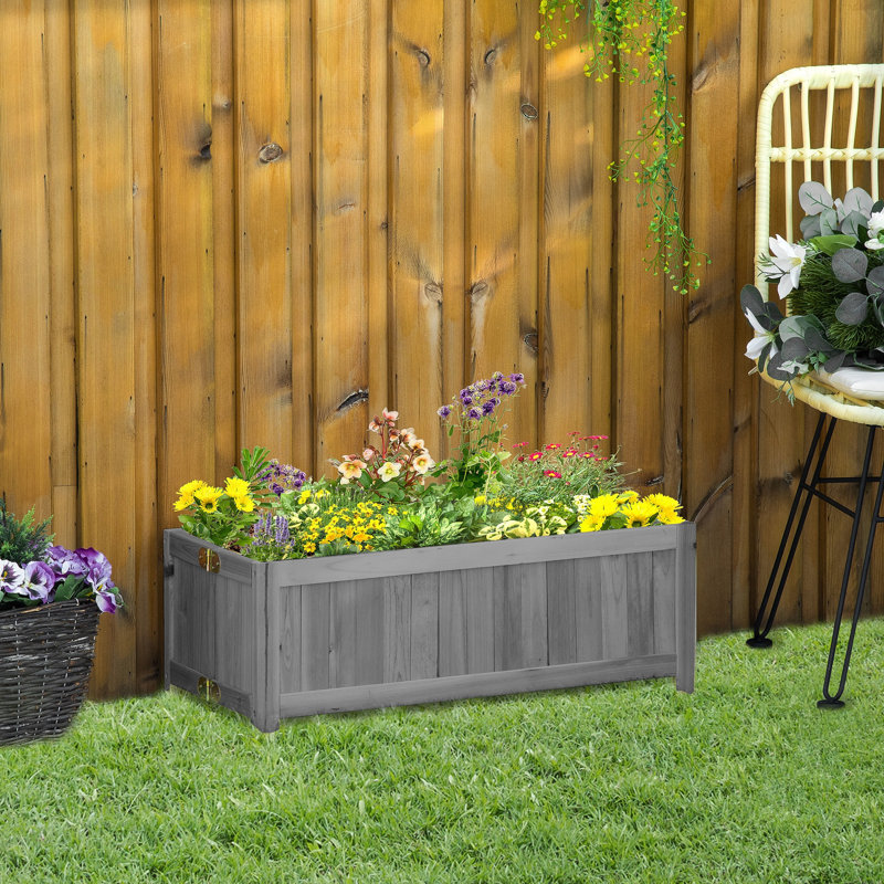 Lit de jardin surélevé d'extérieur en bois Shantania